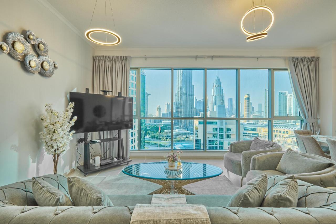 Burj Khalifa Front View & Fountain View Island Paradise 2Br Luxury Apartment Burj Residences Golden Homes 迪拜 外观 照片